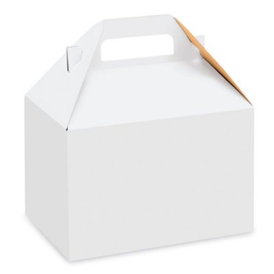 Gable Boxes - 8 x 4 7/8 x 5 1/4", White S-8568 - Uline
