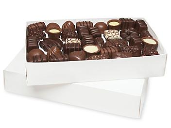 2 lb Candy Boxes - 9 3/8 x 5 5/8 x 2", White S-8571