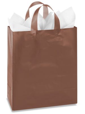 Colored Frosty Shoppers - 10 x 5 x 13", Debbie, Chocolate S-8578CHOC