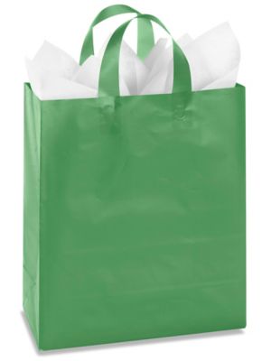 Colored Frosty Shoppers - 10 x 5 x 13", Debbie, Dark Green S-8578G