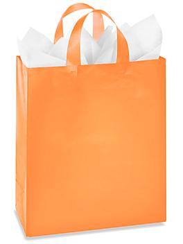 Colored Frosty Shoppers - 10 x 5 x 13", Debbie, Orange S-8578O