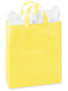 Colored Frosty Shoppers - 10 x 5 x 13", Debbie, Yellow S-8578Y
