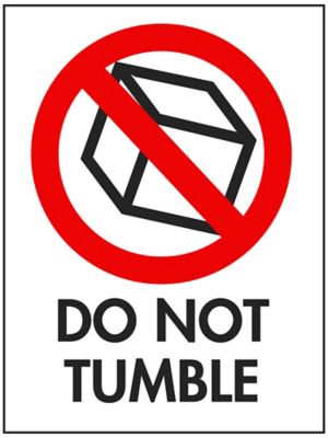 International Safe Handling Labels - "Do Not Tumble", 3 x 4"