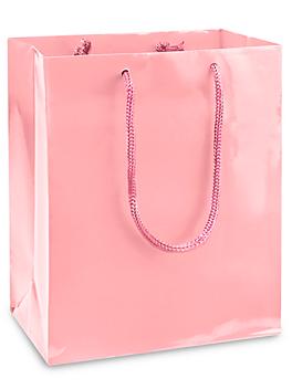 High Gloss Shopping Bags - 8 x 4 x 10", Cub, Pink S-8586P