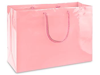 High Gloss Shopping Bags - 16 x 6 x 12", Vogue, Pink S-8587P