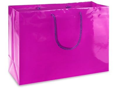 High Gloss Shopping Bags - 16 x 6 x 12", Vogue, Purple S-8587PUR