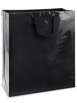 High Gloss Shopping Bags - 16 x 6 x 19 1/4", Queen, Black S-8588BL