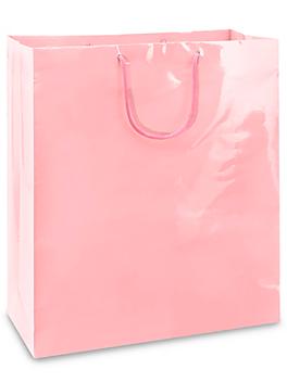 High Gloss Shopping Bags - 16 x 6 x 19 1/4", Queen, Pink S-8588P