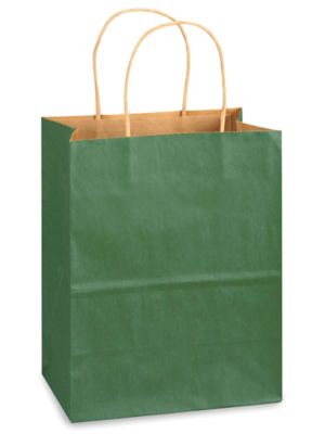 Kraft Paper Shopping Bags - 14 x 10 x 15 1/2, Take Out S-9661 - Uline