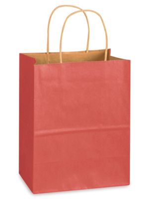 Kraft Paper Shopping Bags - 14 x 10 x 15 1/2, Take Out S-9661 - Uline