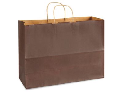 White Paper Shopping Bags - 16 x 6 x 12, Vogue S-7101 - Uline