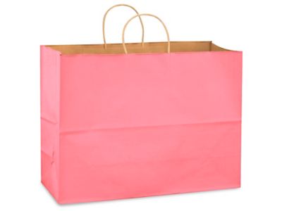 12 Bolsas Colores Kraft 22x27x11cm Boutique Cumpleaños Color: Rosa –  Papelería La Plaza