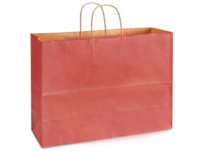 Kraft Tinted Color Shopping Bags - 16 x 6 x 12, Vogue S-8592 - Uline