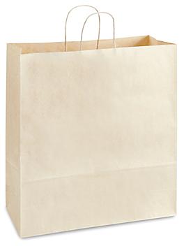 Kraft Tinted Color Shopping Bags - 16 x 6 x 19 1/4", Queen, Oatmeal S-8593OAT