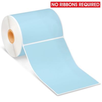 Desktop Direct Thermal Labels - Blue, 4 x 6" S-8604BLU