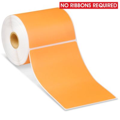 Desktop Direct Thermal Labels - Orange, 4 x 6" S-8604O