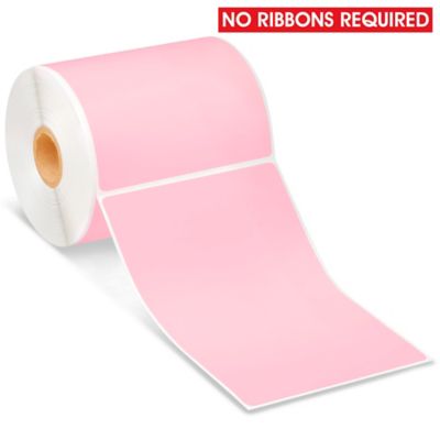 Desktop Direct Thermal Labels - Pink, 4 x 6