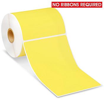 Desktop Direct Thermal Labels - Yellow, 4 x 6" S-8604Y