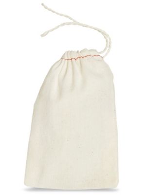 Extra Small Natural Cotton Drawstring Bags from stock in packs 10 available  next working day.