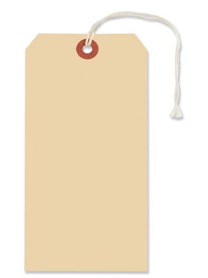 Manila Shipping Tags - #8, 6 1/4 x 3 1/8", Pre-strung S-932PS