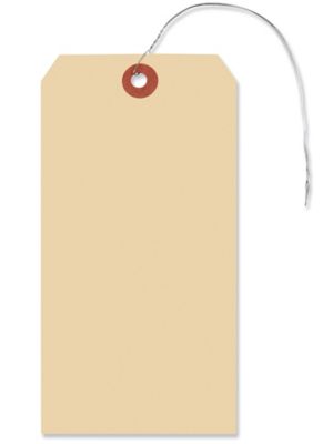 Manila Shipping Tags - #8, 6 1/4 x 3 1/8", Pre-wired S-932PW