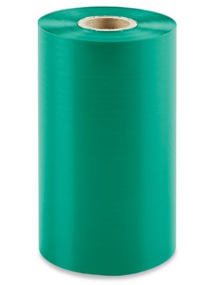 Industrial Thermal Transfer Ribbons - Wax/Resin, Green, 4.02" x 1,181' S-9603G