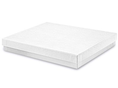 Jewelry Boxes - 7 x 5 1/2 x 1", White Swirl S-9607
