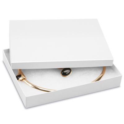 Jewelry Boxes - 7 x 5 1/2 x 1", White Swirl