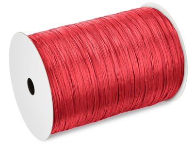 Raffia Ribbon - 1/4 x 100 yds, Red S-9610R - Uline