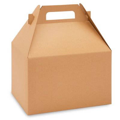 Natural Kraft To Go Boxes with Wire Handle, 12 boxes-TGB-NT