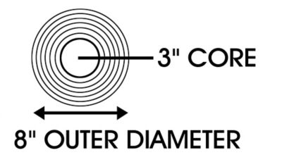 3 in. Core & 8 in. Outer Diameter