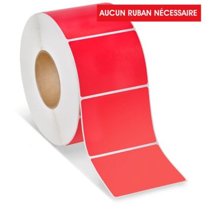 Industrial Direct Thermal Labels - Red, 4 x 3" S-9628R
