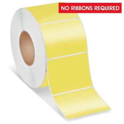 Industrial Direct Thermal Labels - Yellow, 4 x 3" S-9628Y