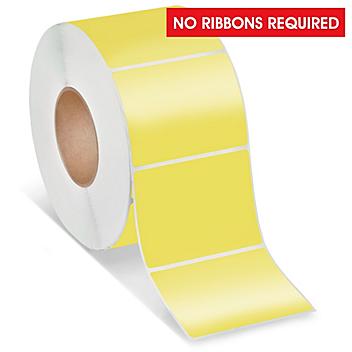 Industrial Direct Thermal Labels - Yellow, 4 x 3" S-9628Y