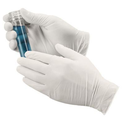 Uline Exam Grade Latex Gloves - Powder-Free, Small S-9642S