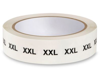 Size Labels "XXL", Clear Acetate S9671C2X Uline