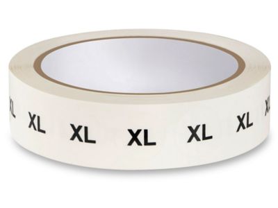 Size Labels - "XL", Clear Acetate S-9671C-X