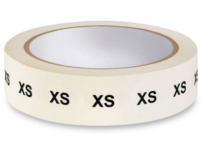 Size Labels "XS", Clear Acetate S9671CXS Uline