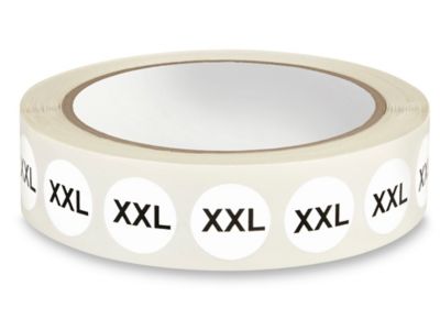 Size Labels - "XXL", White Acetate S-9671W-2X