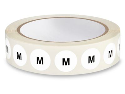 Size Labels - "M", White Acetate S-9671W-M