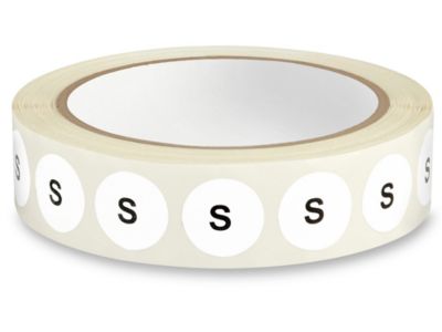 Size Labels - "S", White Acetate S-9671W-S