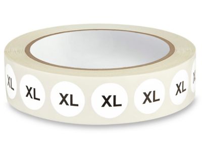 Size Labels - "XL", White Acetate S-9671W-X