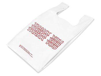 T-Shirt Bags - "Thank You", 12 x 7 x 22", .5 Mil S-9689