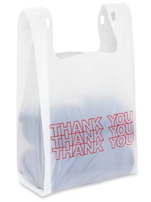 1/6 Clear Plastic Bags 12 x 7 x 22.5 - Thank You For Your Patronage