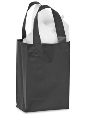 Colored Frosty Shoppers - 5 3/4 x 3 1/4 x 8 3/8", Rose, Black S-9697BL