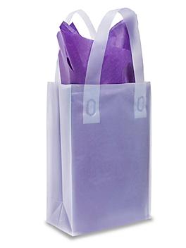 Clear Frosty Shopper Bags - 5 3/4 x 3 1/4 x 8 3/8", Rose S-9697C