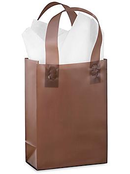 Colored Frosty Shoppers - 5 3/4 x 3 1/4 x 8 3/8", Rose, Chocolate S-9697CHOC