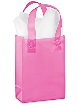 Colored Frosty Shoppers - 5 3/4 x 3 1/4 x 8 3/8", Rose, Pink S-9697P