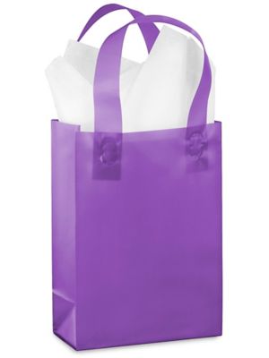Colored Frosty Shoppers - 5 3/4 x 3 1/4 x 8 3/8", Rose, Purple S-9697PUR
