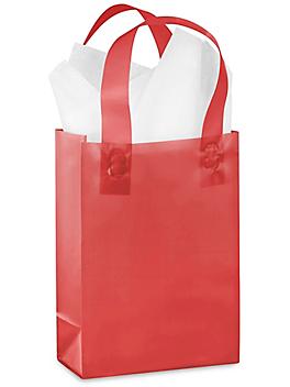 Colored Frosty Shoppers - 5 3/4 x 3 1/4 x 8 3/8", Rose, Red S-9697R